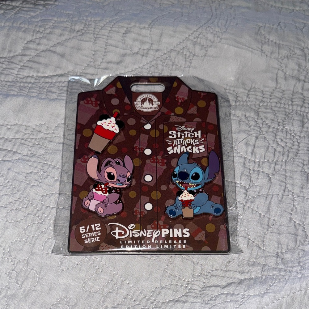 Stitch and Snacks Design Collectible Pin Stitch Attacks Snacks 5/12